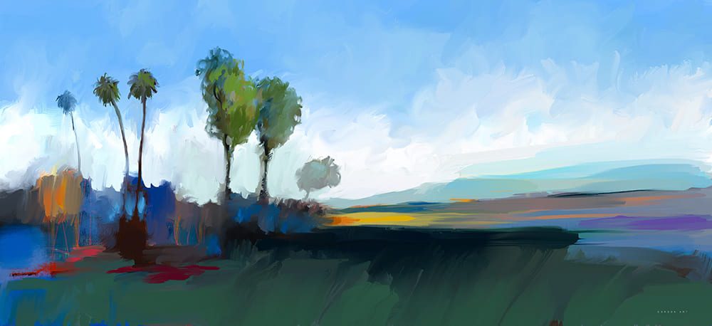 the-trees-by-the-lake-abstract-painting-canvas-print-wall-art